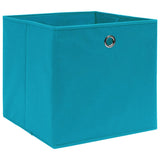 Vidaxl opbergboxen 10 st 32x32x32 cm stof babyblauw