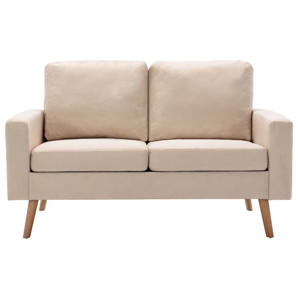 Vidaxl tweezitsbank stof crème