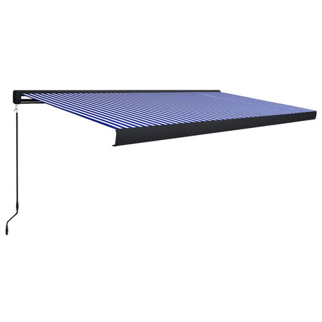 VidaXL Luifel handmatig 500x300 cm blauw en wit