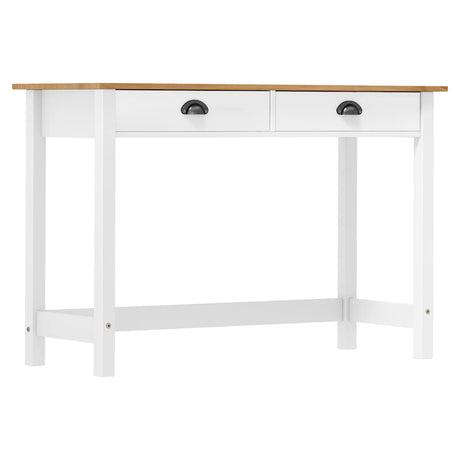 Vidaxl wandtafel hill 2 lades 110x45x74 cm massief grenenhout