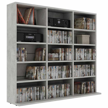 Vidaxl cd-kast 100x23x89,5 cm bewerkt hout betongrijs