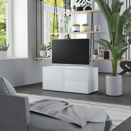 Vidaxl tv-meubel 80x34x36 cm bewerkt hout wit