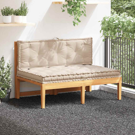 Vidaxl palletvloerkussens 2 st katoen beige