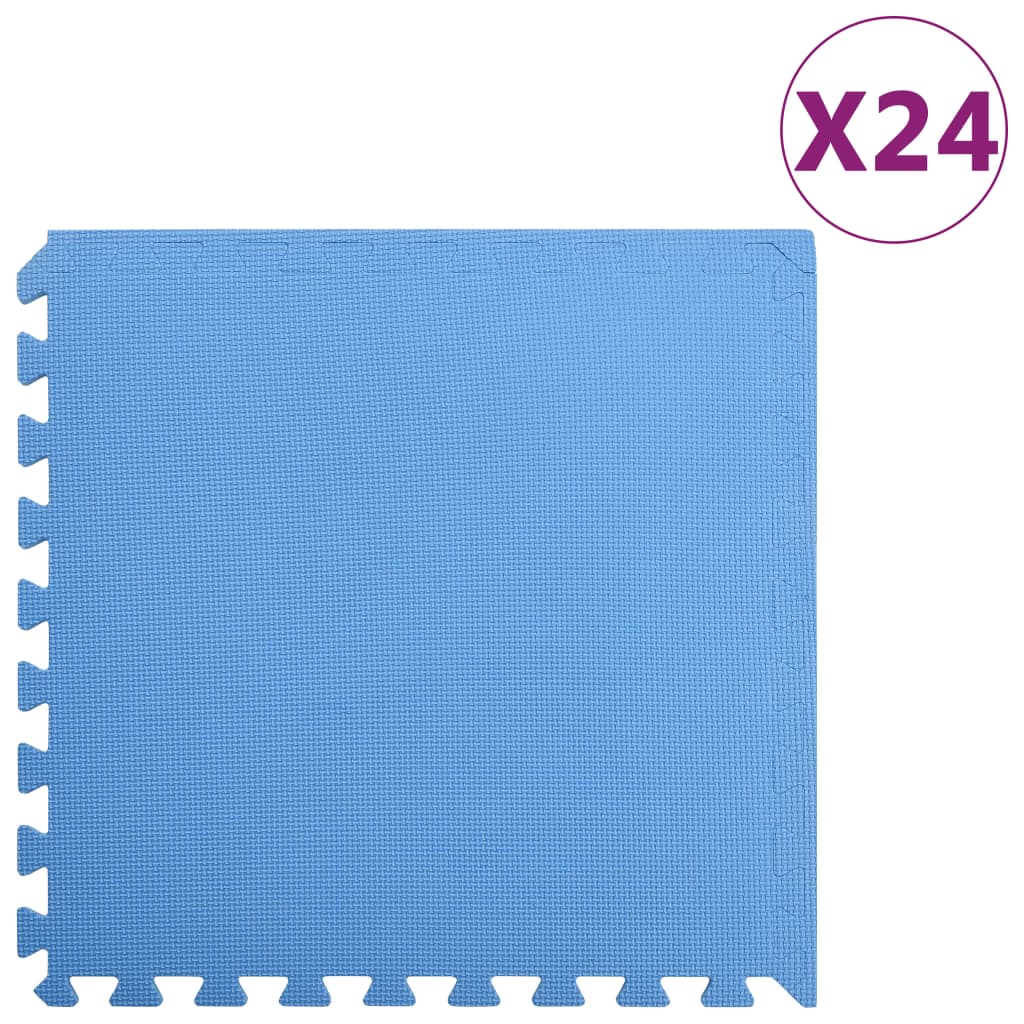 Vidaxl vloermatten 24 st 8,64 ㎡ eva-schuim blauw