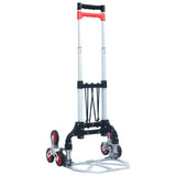 Vidaxl traptrolley inklapbaar 70 kg aluminium zilverkleurig