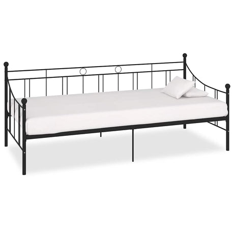 Vidaxl slaapbank metaal zwart 90x200 cm