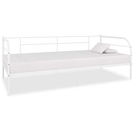 Vidaxl bedbank metaal wit 90x200 cm