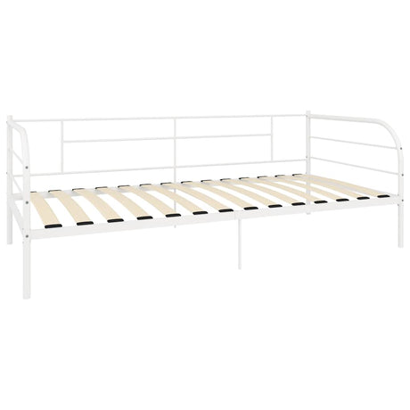 Vidaxl bedbank metaal wit 90x200 cm