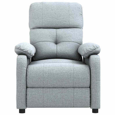 Vidaxl fauteuil verstelbaar stof lichtgrijs