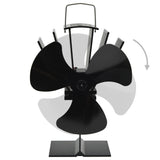 Vidaxl kachelventilator met 3 vinnen zwart