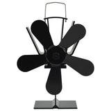 Vidaxl kachelventilator met 5 vinnen zwart