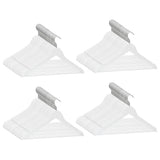 Vidaxl 100-delige kledinghangerset anti-slip hardhout wit