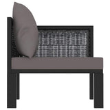 Vidaxl hoekbank sectioneel met linkerarmleuning poly rattan antraciet