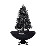 Vidaxl kerstboom sneeuwend met paraplubasis 170 cm pvc zwart