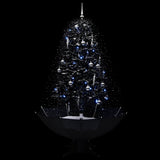 Vidaxl kerstboom sneeuwend met paraplubasis 170 cm pvc zwart
