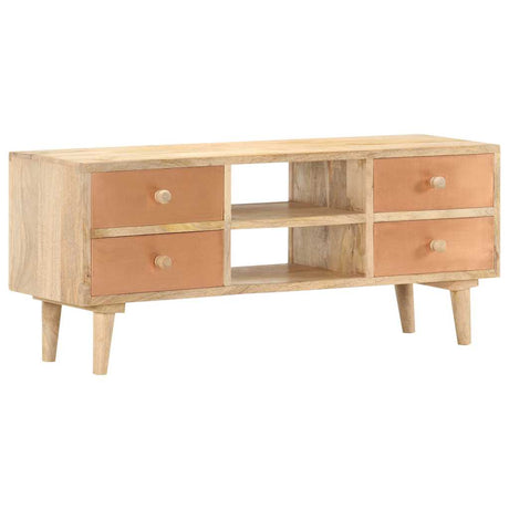 Vidaxl tv-meubel 110x30x45 cm massief mangohout