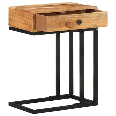 Vidaxl bijzettafel u-vormig 45x30x61 cm massief acaciahout