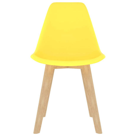 Vidaxl eetkamerstoelen 6 st kunststof geel