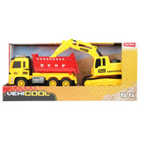 Toi-Toys Trucks Kiepwagen met Graafmachine Licht Geluid