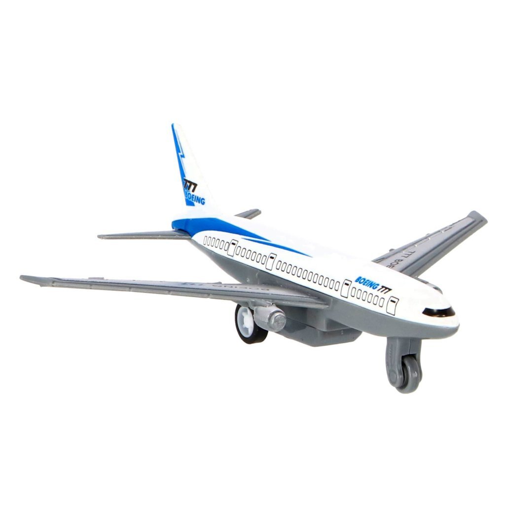 Toi-Toys Pull Back Vliegtuig Metaal Boeing 777