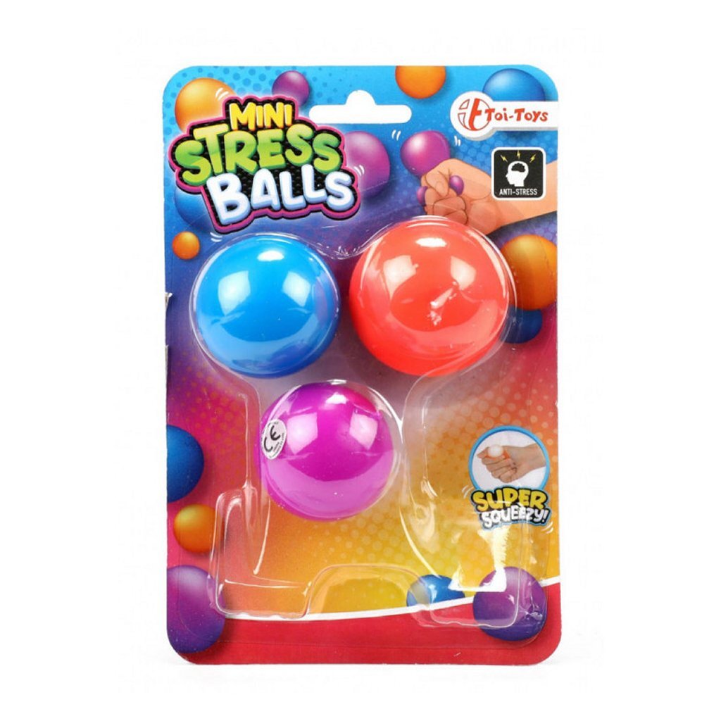 Toi-Toys Mini Anti Stressballen, 3st.