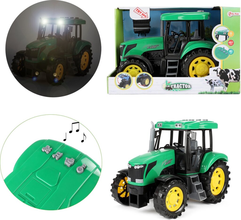 Tractor tractor tractor groot 27cm met licht en geluid