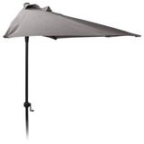 ProGarden ProGarden Parasol halfrond 250 cm houtskoolkleurig