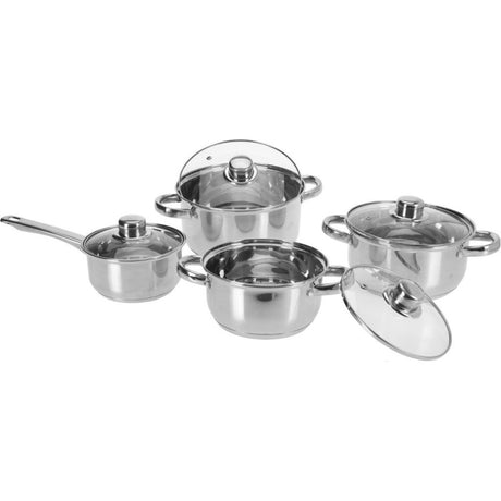 Excellent houseware pannenset 8-delig rvs