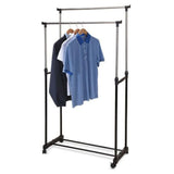 Storage solutions storage solutions kledingrek met wielen dubbel 80x42x(90-160) cm