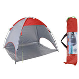 Probeach probeach strandtent 220x120x115 cm rood en grijs