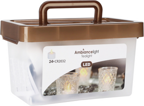 Theelicht led 24 stuks in emmer