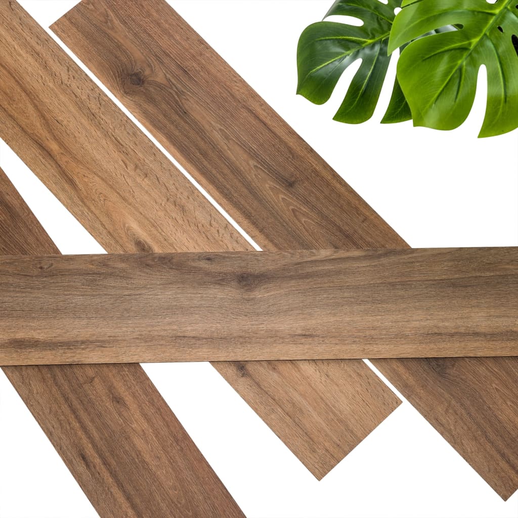 WallArt WallArt Planken hout-look natuurlijk eikenhout zadelbruin