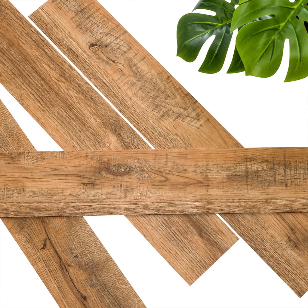 WallArt WallArt Planken hout-look gerecycled eikenhout roestbruin