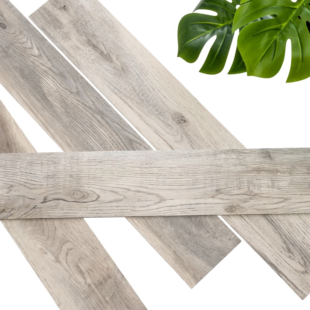 WallArt WallArt Planken hout-look schuurhout eiken whitewash