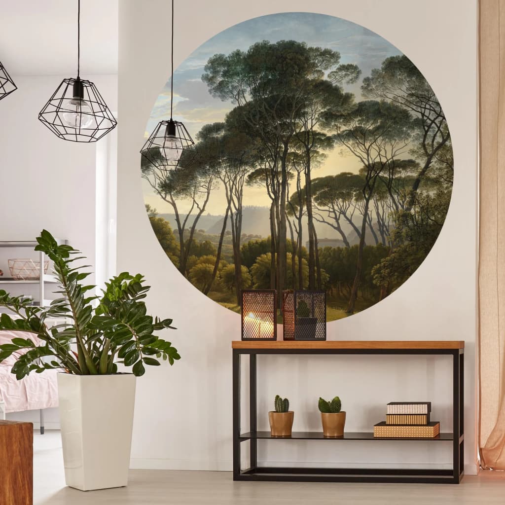 Wallart wallart behangcirkel umbrella pines in italy 190 cm