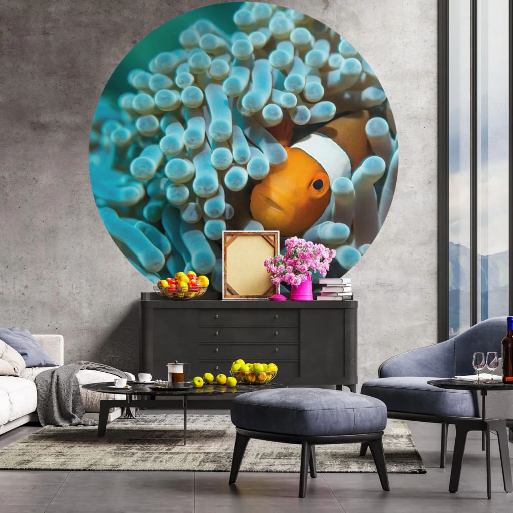 WallArt WallArt Behangcirkel Nemo the Anemonefish 142,5 cm