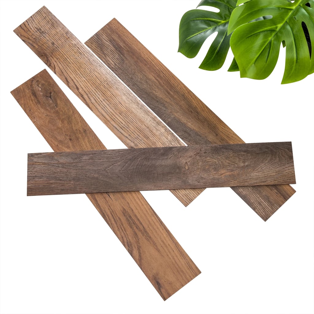 Wallart wallart planken hout-look schuurhout eiken omberbruin