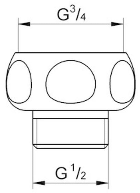 Grohe relexa douche aansluitstuk -arm 28817000