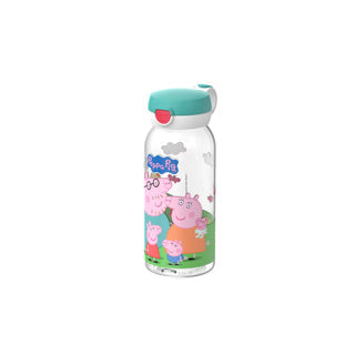 Mepal drinkfles met flipdop campus - 600 ml - waterfles kinderen - lekdicht - hygiënische deksel - peppa pig