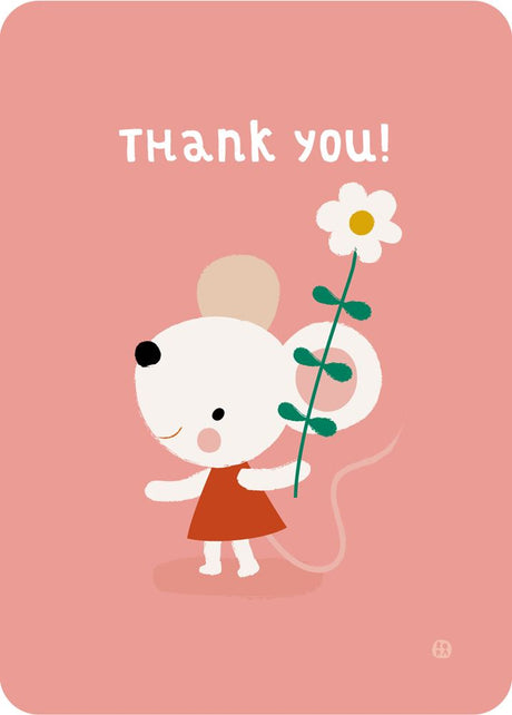 Bora thank you! muis ansichtkaart (5 st.