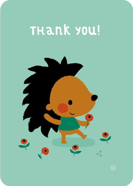 Bora thank you! egel ansichtkaart (5 st.