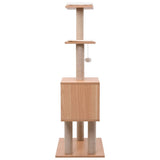 Vidaxl kattenkrabpaal met sisal krabmat 123 cm