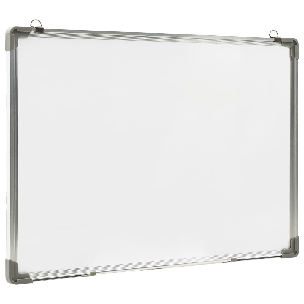 VidaXL Whiteboard magnetisch 90x60 cm staal wit