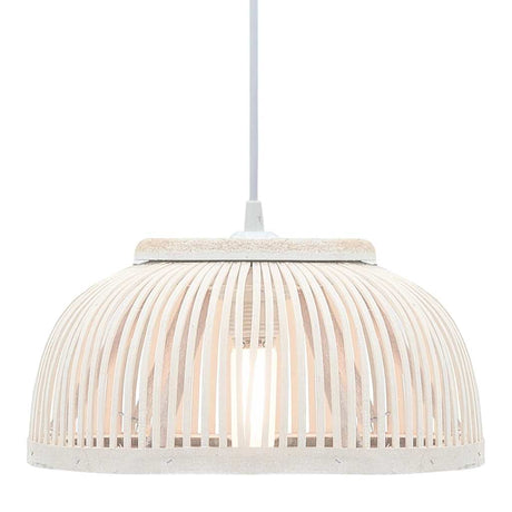 Vidaxl hanglamp halfrond 40 w e27 34x14,5 cm bamboe