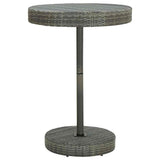 Vidaxl tuintafel 75,5x106 cm poly rattan grijs