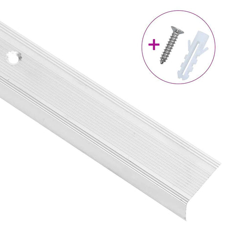 Vidaxl trapneuzen l-vormig 15 st 100 cm aluminium zilverkleurig
