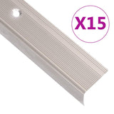 Vidaxl trapneuzen l-vormig 15 st 100 cm aluminium champagnekleurig