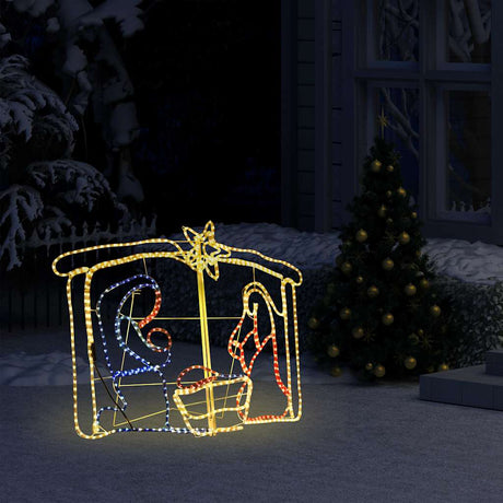 Vidaxl kerstdecoratie kerststal 240 led's 116x41x87 cm