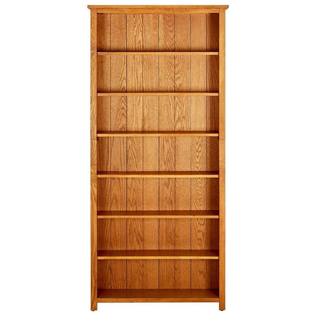 Vidaxl boekenkast met 7 schappen 90x22,5x200 cm massief eikenhout
