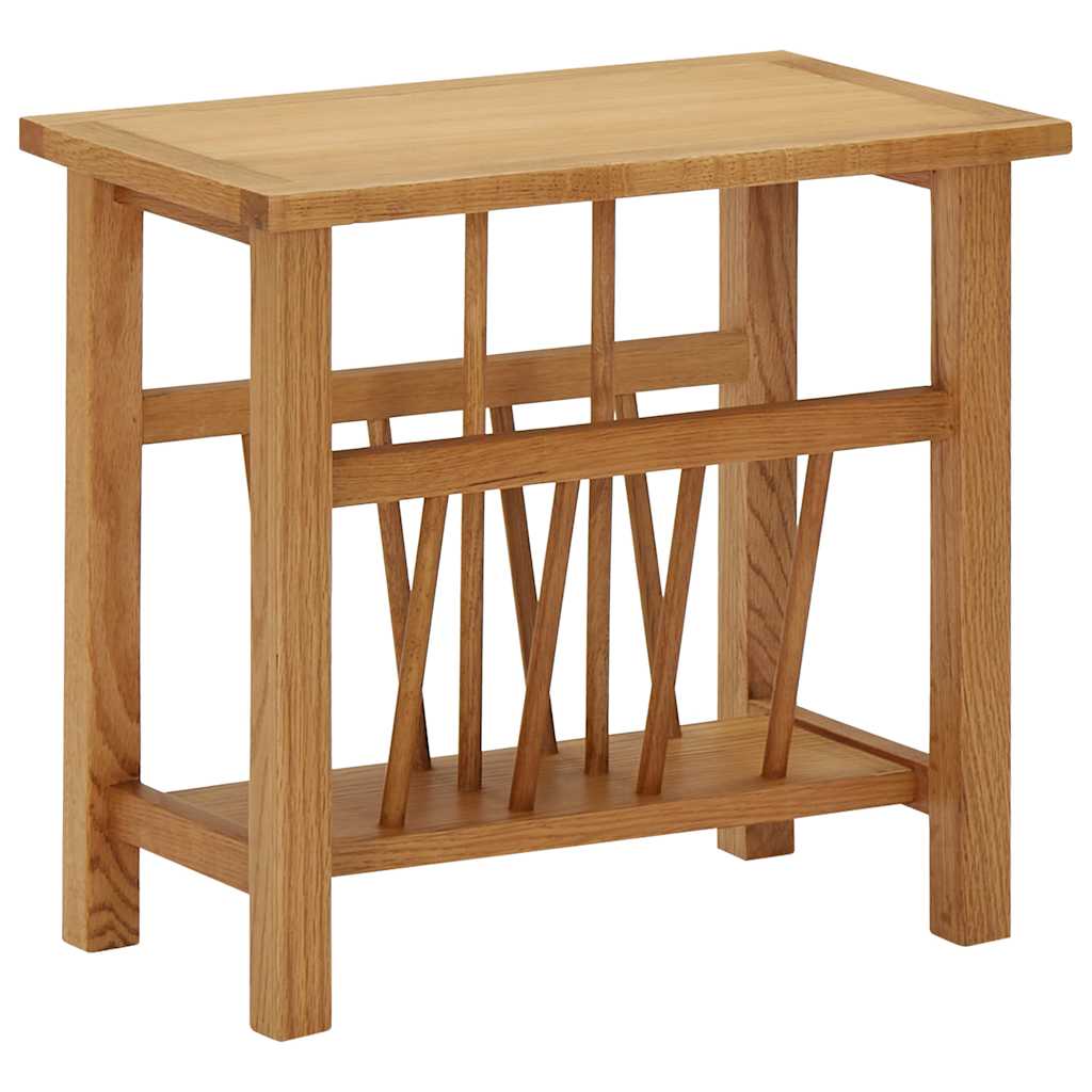 Vidaxl bijzettafel 45x27x42 cm massief eikenhout